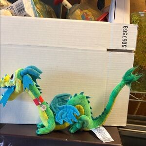Disney Green and Blue Dragon Stuffed Animal